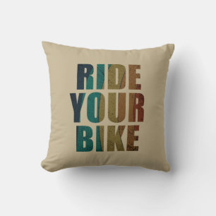 Motiverende Mountainbike-quote - Grappige fietsen Kussen