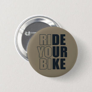 Motiverende Mountainbike-quote - Grappige fietsen Ronde Button 5,7 Cm