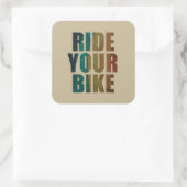Motiverende Mountainbike-quote - Grappige fietsen Vierkante Sticker (Tas)