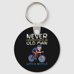 Motiverende Oude Man Fiets Citaat - Grappige Fiets Sleutelhanger