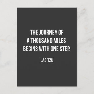 Motiverende quote van Lao Tzu. Briefkaart