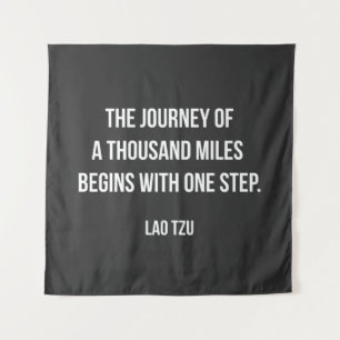 Motiverende quote van Lao Tzu. Wandkleed