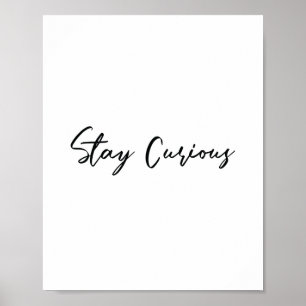 Motiverende Quotes Poster, Muurkunst Blijf Nieuwsg Poster