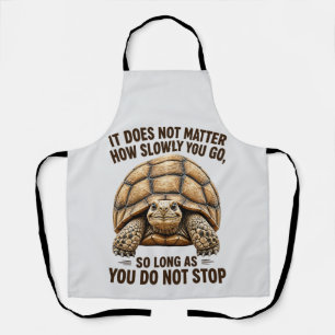 Motiverende Schildpad Het Is Onbelangrijk Hoe Lang Schort