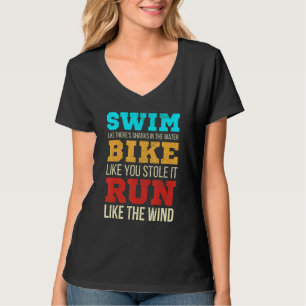 Motiverende Sport Triatleet Atletiek Triatlon T-shirt