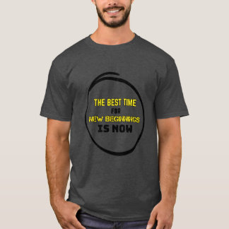 Motiverende spreuk Nieuwe Beginnen Wit T-shirt