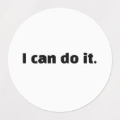 Motiverende sticker 'Ik kan het' (Design 2)