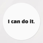 Motiverende sticker 'Ik kan het' (Design 1)