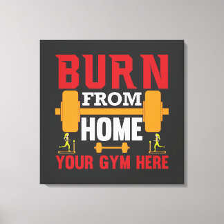 Motiverende Thuisgym Workout Canvas Afdruk