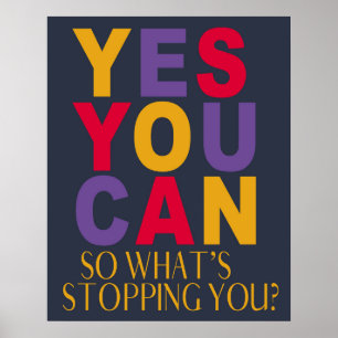 Motiverende Trendy Kleuren Ja Dat Kun Je Poster