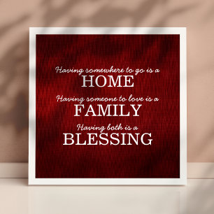 Motiverende typografie familie citaat poster