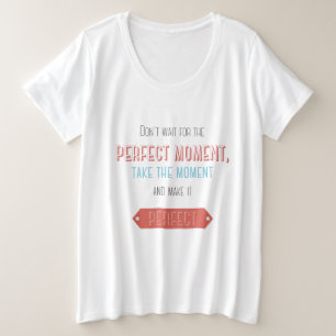 Motiverende typografische retro stijl grote maat t-shirt