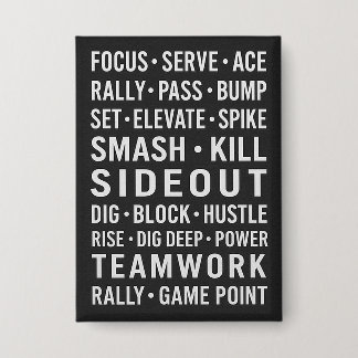 Motiverende Volleybal Button