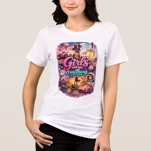 Motiverende vrouwen wit T-shirt (Voorkant)
