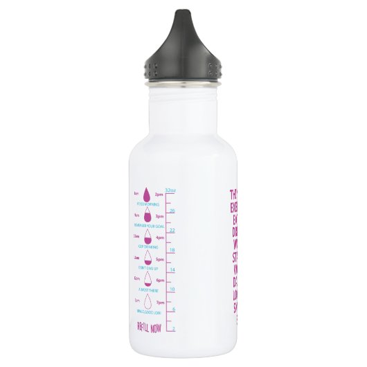 Motiverende watertracker waterfles  (Links)