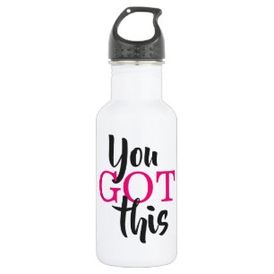 Motiverende woorden je kunt het waterfles 