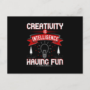 Motivering - Creativiteit is intelligentie Briefkaart