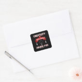 Motivering - Creativiteit is intelligentie Vierkante Sticker (Envelop)