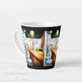 Motivering, logica om te rechtvaardigen latte mok (Linkerhoek)