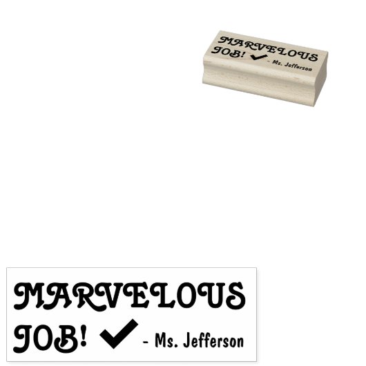 Motivering van "MARVELOUS JOB!" Leraar Rubber Stam Rubberstempel (Gestempeld)