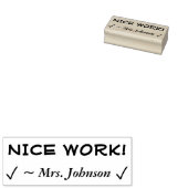 Motivering van "NICE WORK!" Educator Rubber Stamp Rubberstempel (Gestempeld)