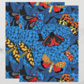 Motivering voor blauwe hydrangea (Voorkant / Achterkant)