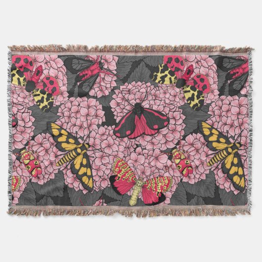 Motivering voor roze hydrangea deken (Voorkant)