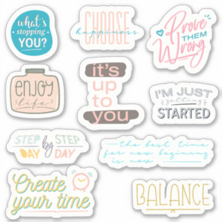 Motivez-Vous ! 10 Sticker Motivational Pack