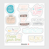 Motivez-Vous ! 10 Sticker Motivational Pack (Feuille)