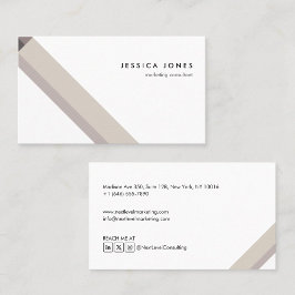 motivo geométrico minimalista moderno marrón visitekaartje