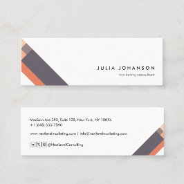 motivo geométrico minimalista moderno morado mini visitekaartje