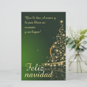 Motivo navideño verde con arbol de navidad. (Staand voorkant)