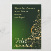 Motivo navideño verde con arbol de navidad. (Voorkant / Achterkant)