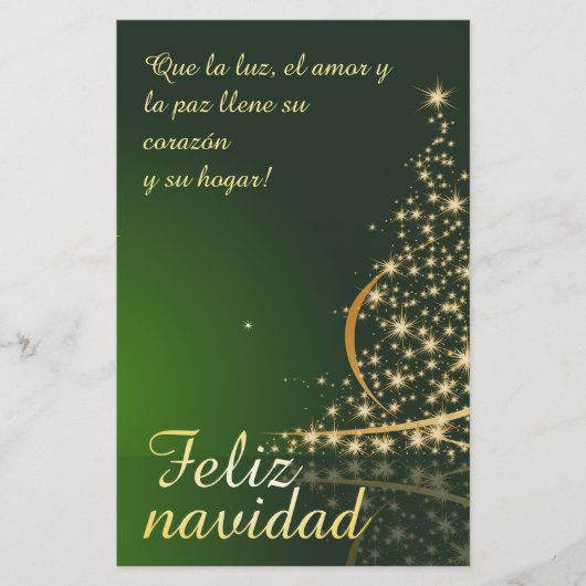 Motivo navideño verde con arbol de navidad. (Voorkant)