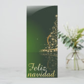 Motivo navideño verde con arbol de navidad. V2.0 (Staand voorkant)