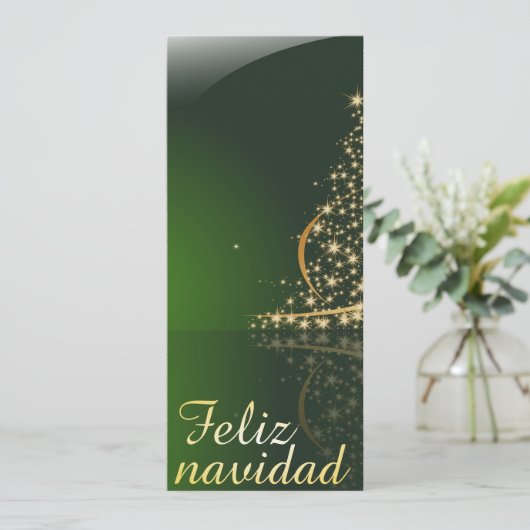 Motivo navideño verde con arbol de navidad. V2.0 (Staand voorkant)