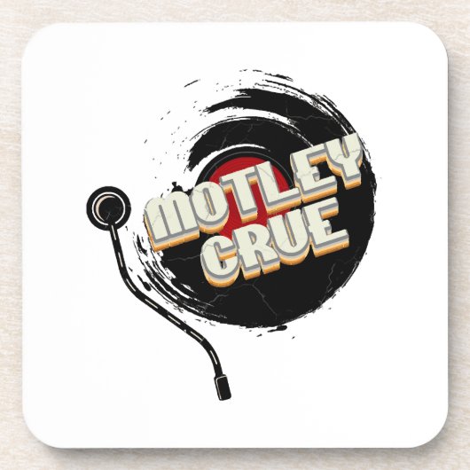 Mötley Crüe Vinyl  esthetisch Bier Onderzetter (Voorkant)