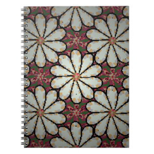 Motley illustratie. Kleine kleurrijke bloemen. Spr Notitieboek