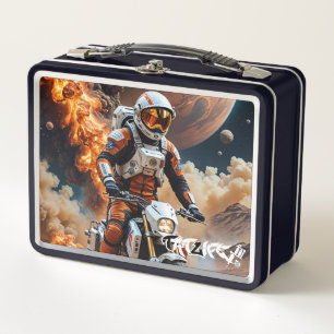 Moto à cheval astronaute sur Mars Lunchbox en méta