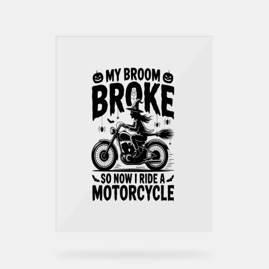 Moto à cheval sorcière Halloween (Recto)