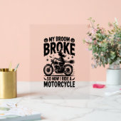 Moto à cheval sorcière Halloween (Mariage)