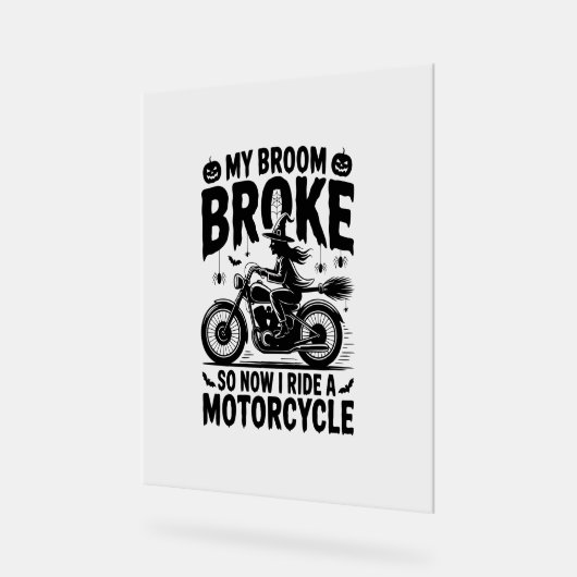 Moto à cheval sorcière Halloween (Angle)