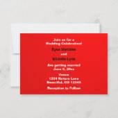 Moto à équitation couple, Faire-part de mariage ca (Dos)