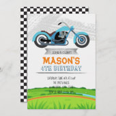 Moto Anniversaire invitation (Devant / Derrière)