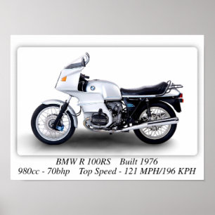 Moto BMW R 100RS - Poster d'impression de taille A