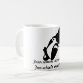 Moto classique de tasse de café blanc (Devant gauche)