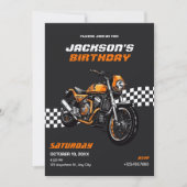 Moto classique Invitation d'anniversaire (Devant)