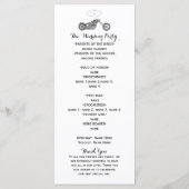 Moto & Coeurs d'argent Programme de mariage de mot (Dos)