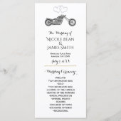 Moto & Coeurs d'argent Programme de mariage de mot (Devant)