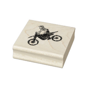 Moto Cross Rubberstempel